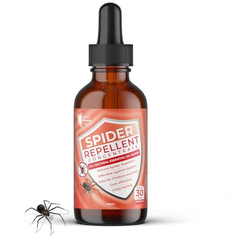 Natural Insect & Spider Repellent Concentrate 50ml - Essential Oil Blend, Effective Spider-Free Solution, Safe for Kids & Pets, Makes 30L, Easy to Use, Peppermint & Lemongrass