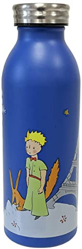 KIUB Bouteille d'eau Isotherme en INOX Bleu (Le Petit Prince et Le Renard)