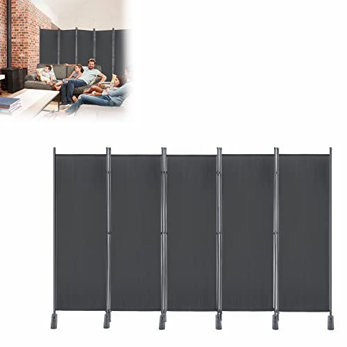 HENGMEI Raumteiler, Freistehend Balkon Sichtschutz Garten Paravent Trennwand Duschzelt Für Innen und Außenbereich(280 x 180 cm, Dunkelgrau)