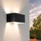 Ledvion Solar Wandleuchte, 2W, 60 Lumen, 3000K, IP44, Schwarz, LED-Lampe, Außenlampe, Außenbeleuchtung, Gartenbeleuchtung, Solarlampe, Stimmungslicht