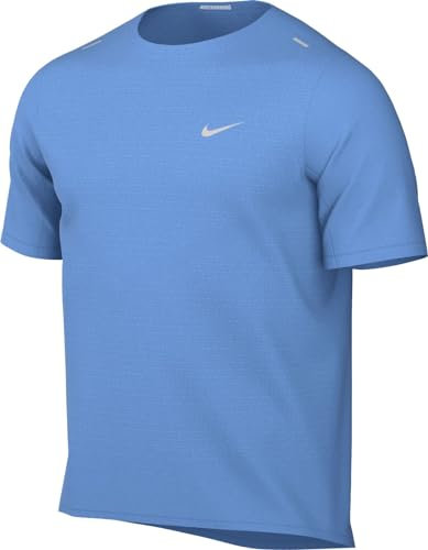 Nike Men's M Nk Df Rise 365 Ss Short Sleeve top, University Blue/Reflective Silv, L