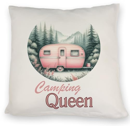 speecheese Camping Queen Wohnwagen Kissen Rosa Wohnwagen Kissen Im Herzen Unberührter Natur Wildnis Freiheit Landschaftsplätzchen Urlaub CamperKissen