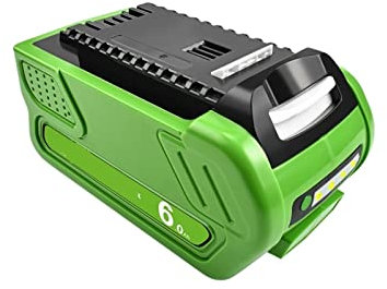 Batterie Rechargeable 40V 6000mAh. Compatible avec GreenWorks 29462 29472 29282 G-Max GMAX. Batterie d'outils électriques for Tondeuse à Gazon