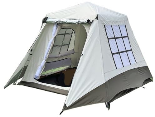 Aufblasbares Zelt, vollautomatisches Campingzelt, schnell zu öffnendes Zelt, doppellagig, Regen- und insektensicher, Sonnenschutz, Angelzelt, großes Zelt (weiß A)