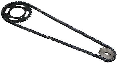 Kit Ritzel, Kette 420 155 mm 37 Zähne vorne 420 17 Zähne Ritzel hinten Universal kompatibel für Mini Cross-Bikes bis ATV Go-Kart