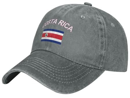 Baseball Cap Staatsflagge Von Costa Rica Schwarz Trucker Hut Waschbare Baseballkappe Classic Baseballmütze Für Außenbereich Running Outdoor