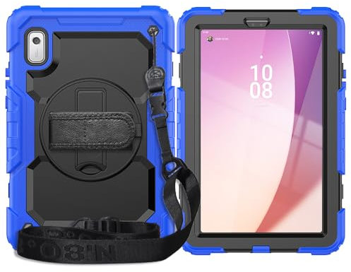 Funda para Lenovo Tab M9 de 9 pulgadas (TB-310FU, lanzado en 2023) con protector de pantalla de grado militar, a prueba de golpes, funda resistente con soporte y correa de mano para tablet Lenovo Tab