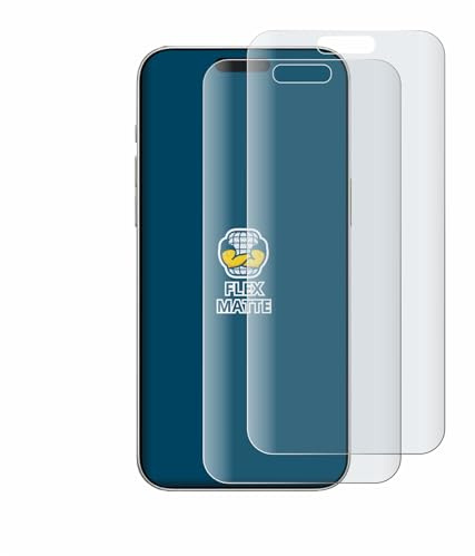 brotect Protection Film compatible with Apple iPhone 16 Pro Max | 2 Pack Matte Screen Protection Made in Germany 3D Curved Full-Cover Anti-Glare Anti-Fingerprint Case-Friendly