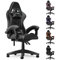 bigzzia Gaming Stuhl Ergonomisch - Gaming Sessel mit Lendenkissen Kopfstütze, 90-135° Rückenlehne Gaming Chair, Pc Stuhl Gamer Stuhl für Erwachsene Mädchen Junge Schwarz-grau