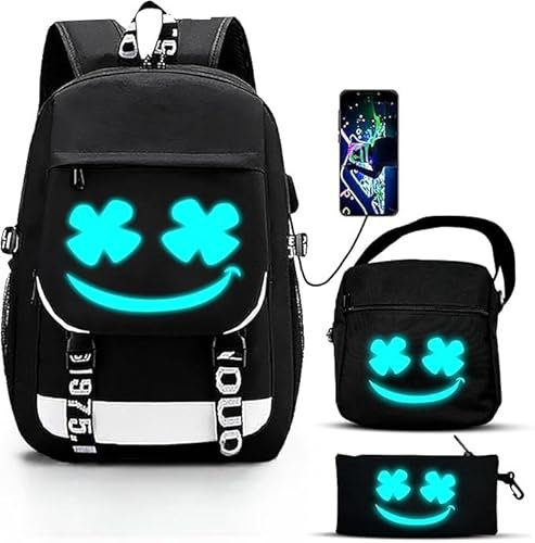 GRENDS Schulrucksack Jungen Teenager Schulranzen Mädchen School bag Schultasche Reflektierender Kinder Rucksäcke für 8 10 15 Jahre School Bags for Boys 3 5 Klasse (Blau)