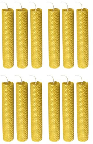 Woedpez 12-teilige Wachskerzenherstellungs Sets Natürliche Wachsplatten Sets Für Kinder Und Erwachsene Weihnachtskerze Heimdekoration Handwerk Geschenk