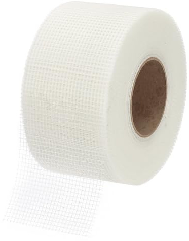 PATIKIL Glasfaser-Gewebeband, 10 cm x 100 m Fiberglas-Reparatur-Patch Selbstklebendes Trockenbau-Gelenkband 7 Maschen Wandloch Riss und Naht Patch, Weiß