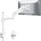 ELIVED Monitor Halterung für 13-32 Bildschirme, Gasfeder Monitor Arm hält 2-10 kg Monitor mit VESA 75/100mm, Höhenverstellbare Einarmig Monitorarm mit Neigbar, Schwenkbar, Drehbar, Weiß, EV6033W