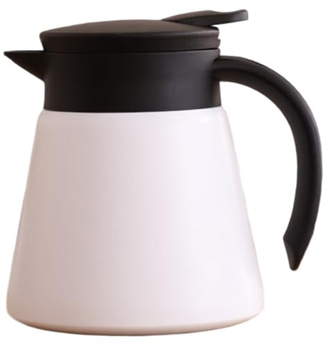 Servidor de café, Café de térmico, olla de té con aislamiento de acero inoxidable de 880 ml con manija y tapa a prueba de fugas, agua de agua de vacío de pared doble para la oficina en casa, a