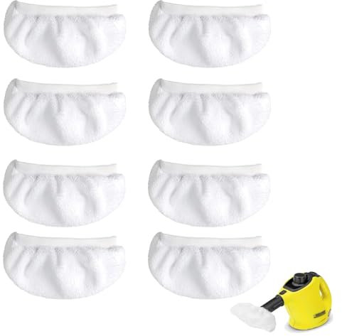 8 PCS Steam Cleaner Pads Reusable Microfiber Cloths Washable Mop Pads Steam Cleaner Accessories