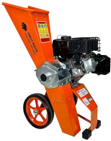 FM6DDES-MUL 6HP Petrol Chipper Shredder & Mulcher with Electric Start – Includes Oil & Spare Blades - Self-Feeding, Chips up to 50mm – Compact Patented Design for Garden Waste