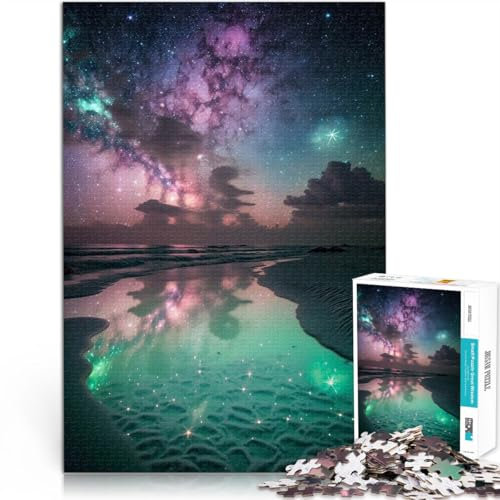 Funkelndes Universum Puzzle für Erwachsene mit 1000 Teilen Schwierig und herausfordernd Geeignet für die Schreibtischdekoration 38x26cm