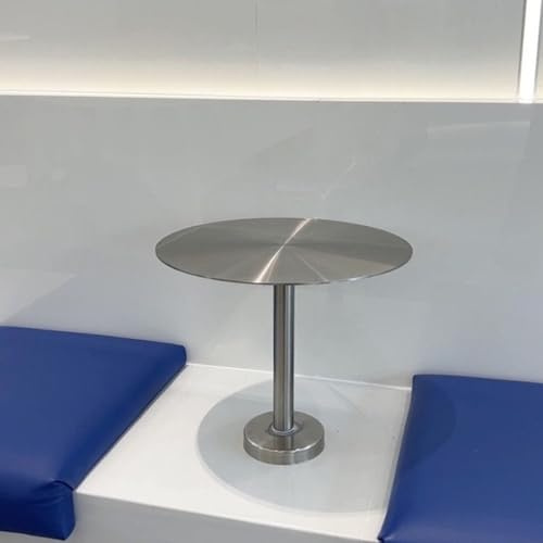 SEIFE Kleiner runder Klapptisch aus Edelstahl zur Wandmontage, Schwebender Schreibtisch, Standtisch, Platzsparender moderner runder Pub-Bartisch für Café, drinnen/draußen(I-Type,40cm/15.7in)