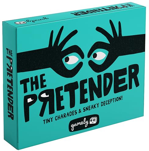 The Pretender | Pocket bluffing & social deduction party card game | Team charades mini game subtle physical gestures & hidden clues