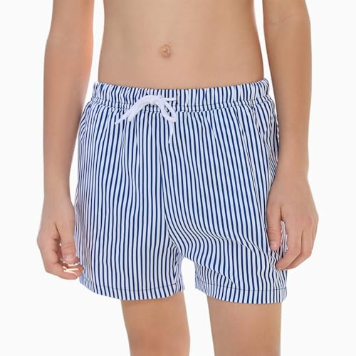 Vorvowry Pojkar badshorts snabbtorkande lätta badbyxor pojke med dragsko barn badshorts för strand pool semester