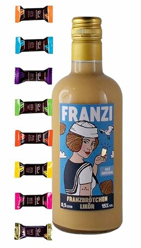 Franzi Franzbrötchen Likör + 8 Edelschokoladen in 8 Geschmacksvariationen Genießerset Männergeschenke Geschenkset Frauengeschenke