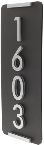 HEALEEP House Number Sign 3mm Thick 20x9cm Adhesive Door Name Plate for Office and Home Address Plaque Outdoor Mailbox Number Sticker