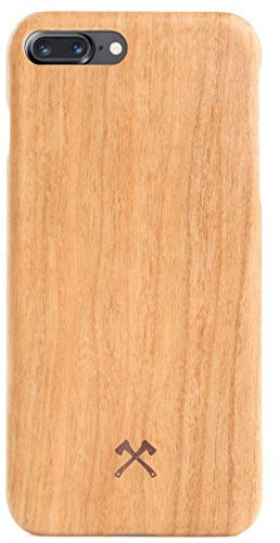 Woodcessories - Handyhülle kompatibel mit iPhone 8 Plus Hülle Holz, iPhone 7 Plus Hülle Echtholz - EcoSlim Case Kirsche