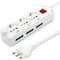 Velamp Multipresa - 3 Prese Polivalenti (Schuko + 10/16A) + 6 Prese Bivalenti (10/16A) - Interruttore Luminoso – Colore Bianco