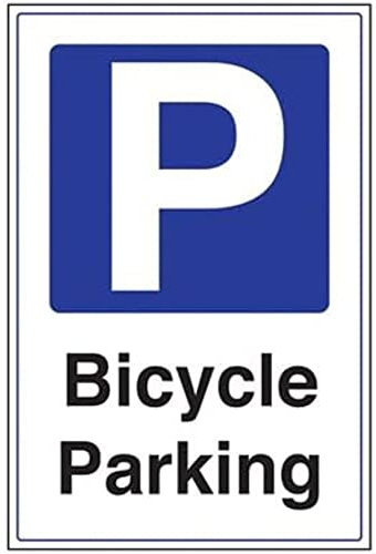Cartello parcheggio bicicletta – 1 mm plastica rigida – 300 x 400 mm