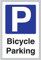 Cartello parcheggio bicicletta – 1 mm plastica rigida – 300 x 400 mm