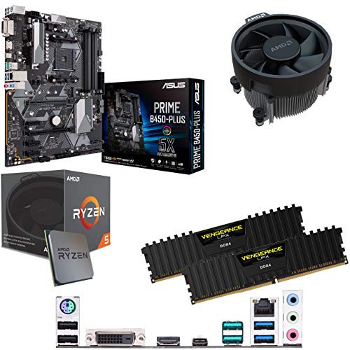 Components4All AMD Ryzen 5 2600X 3.6GHz (Turbo 4.2GHz) Six Core Twelve Thread CPU, ASUS PRIME B450-Plus Motherboard & 8GB 3000MHz Corsair DDR4 RAM Pre-Built Bundle