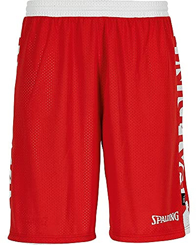 Spalding Kinder Shorts Essential Shorts, Rot/Weiß, 128, 300502503