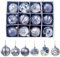 12pcs Christmas Tree Baubles, Christmas Balls Decoration Christmas Tree Pendants Gifts (Silver)
