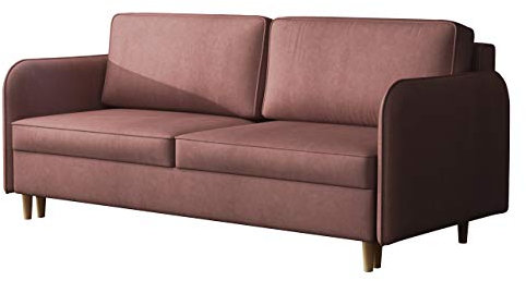 Mirjan24 Schlafsofa Gaja, Bettsofa Komfortsofa, 3 Sitzer Sofa mit Bettkasten und Schlaffunktion, Couch, Schlafcouch, Dauerschläfer-Sofa, Polstersofa Farbauswahl (Mono 235)