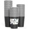 Lot de 60 gobelets en carton jetables biodégradables et compostables pour fête, anniversaire, bricolage - Noir - 266 ml