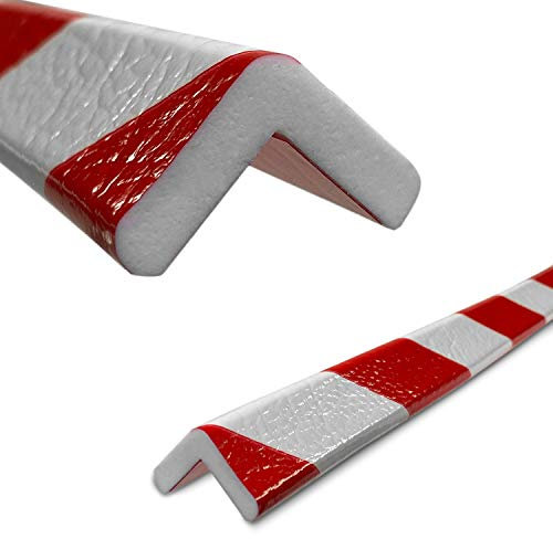 Betriebsausstattung24 Eckschutzprofil Typ E - rot/weiß - selbstklebend - Länge: 1,0 m - Kantenschutz