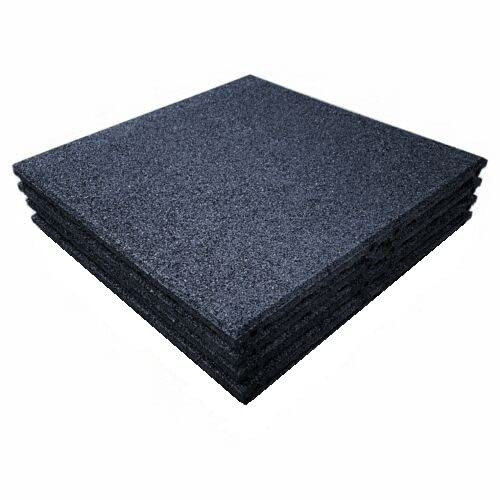 Aslon 4x 30mm Grey Rubber Safety Fall Protection Playground Tiles (Pack of 4)