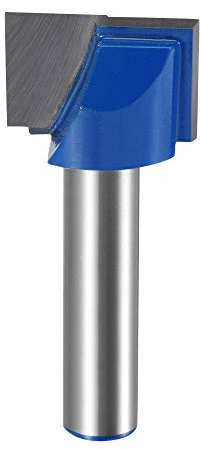 sourcing map Fraise à défoncer de 20 mm de diamètre avec tige de 8 mm, 2 cannelures en carbure de tungstène non revêtue pour le travail du bois