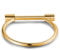 Cuff Bangle D Shape Bar Screw Shackle Horseshoe Bracelet Jewelry For Men Women Unisex (Gold)