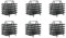 OSCO Graphite Wire Mesh 5 Tier Letter Tray | 6 Pack | A4 | Desk File Organiser | Paper Storage | Office Document Sorter | Paperwork Filing | Easy Assembly | H37.3 x W29.5 x D34.0 cm |