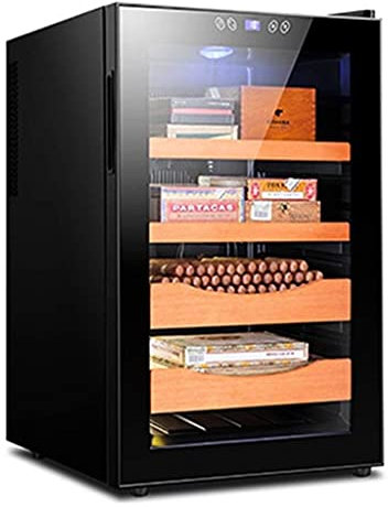 Barware Cigar Cabinet Electronic Cigar Cabinet Refrigerator Energy-saving Cigar Cabinet Large-capacity Cigar Box High-end Smoking Set Cigar Thermoelectric Cooler Humidifier Intelligent Cooking Dinin