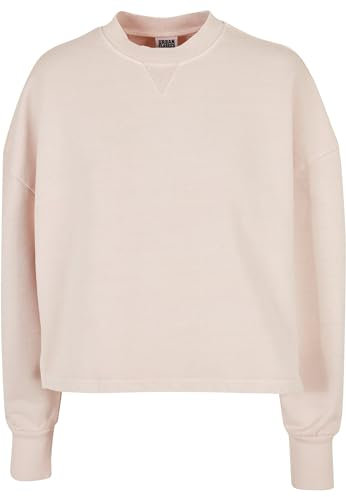 Urban Classics Damen Ladies Heavy Terry Garment Dye Crewneck pink, S