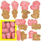 ZELAITE 8-teiliges Halloween-Cookie-Cutter-Set, Keksform mit 8 Stück: Kürbis, Fledermaus, Geist, Totenkopf, Katze, Spinnennetz, Hexenhut, Süßigkeit