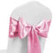 Satin Chair Sash WIDER FULLER BOWS Chair Sashes Bow Back Tie Ribbon Wedding Banquet Decoration (Light Pink, 50)