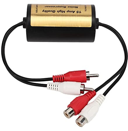 Audio Noise Filter, 15A Noise Stereo Anti-Interferenz Audio Verstärker Filter Ground Loop Noise Isolator