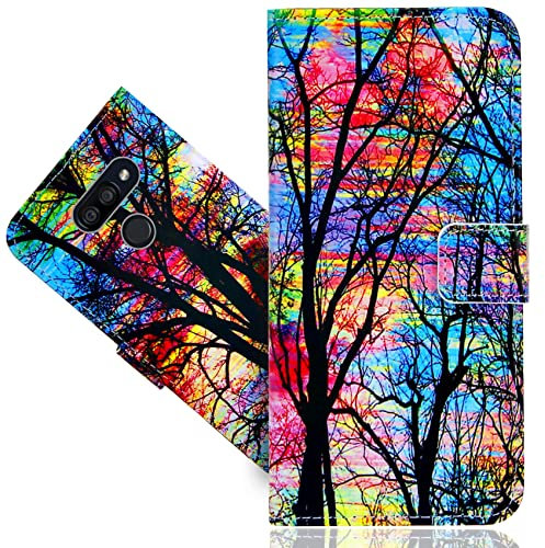 SHIYENA Handyhülle für LG K50 / Q60, Leder Kartenfach Stand Flip Case Wallet Lederhülle Handytasche Schutzhülle Klapphülle für LG K50 / Q60 Hülle