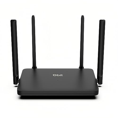 DBIT AX1800 WiFi 6 Router Dual Band Wireless Internet Router, velocidad inalámbrica (hasta 1.8 Gbps) con 4 puertos Gigabit Ethernet, MU-MIMO, OFDMA, WPA3, IPV6, EasyMesh, WiFi de invitados, controles