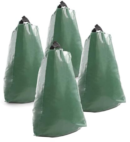 Wiltec 5x Baumbeutel 75L, Wassersack für 35-40 mm dicke Bäume, Bewässerungssack aus PVC für Bäume zur langfristigen Wasserabgabe bei Trockenheit