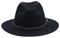 Wasserdichter Wollhut mit breiter Krempe Cowboy-Filzhut britischer Retro-Ritterhut Woll-Fedora-Hüte Cloche-Wollfilzhut Black 54-56CM S