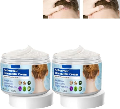 EXQST Seborrhoische Dermatitis-Creme, Psoriasis, Kopfhaut-Creme, Anti-Juckreiz-Creme zur beruhigenden Linderung, Feuchtigkeitscreme, Tonisierungscreme, wirksame Linderung bei trockenem Juckreiz